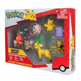 Figura de Acción Pokémon Pikachu, Sneasel, Magikarp, Abra, Rockruff, Ditto, Bayleef & Jigglypuff de Pokémon, Muñecos y figura...