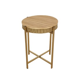 Table d'appoint Romimex Doré Gold Bois Métal 40 x 54 x 40 cm de Romimex, Tables - Réf : D1617516, Prix : 201,32 €, Remise : %