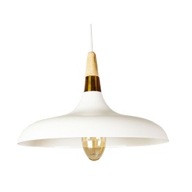 Ceiling Light Romimex White Natural E27 220-240 V by Romimex, Pendant Lights - Ref: D1617524, Price: 85,26 €, Discount: %