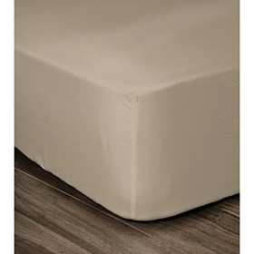 Fitted sheet Lovely Home Beige 90 x 190 by Lovely Home, Sheets and pillowcases - Ref: S7184825, Price: 22,82 €, Discount: %