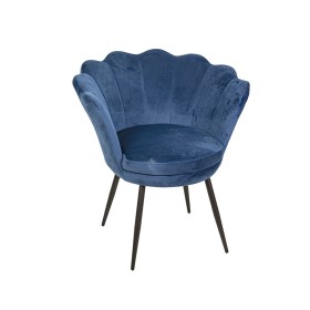 Cadeira Romimex Azul escuro Metal 100 % poliéster 67 x 73 x 62 cm de Romimex, Cadeiras - Ref: D1617533, Preço: 350,59 €, Desc...