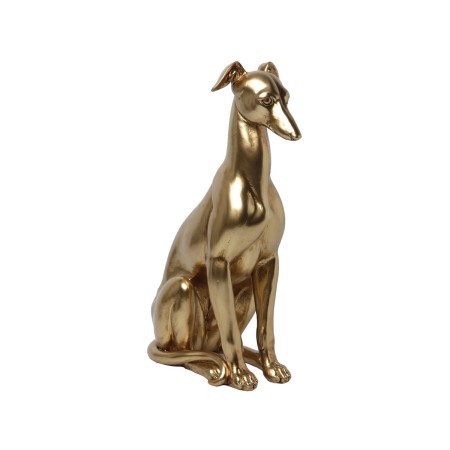 Decorative Figure Romimex Golden Resin Dog 20 x 30 x 10 cm by Romimex, Collectables - Ref: D1617798, Price: 56,49 €, Discount: %