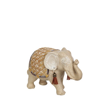 Statua Decorativa Romimex Beige Naturale Poliresina Elefante 9 x 13 x 20 cm di Romimex, Oggetti da collezione - Rif: D1617815...