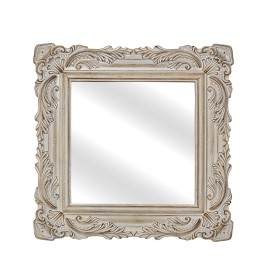 Wall mirror Romimex Natural Resin 31 x 31 x 2 cm by Romimex, Wall-Mounted Mirrors - Ref: D1617837, Price: 30,09 €, Discount: %