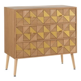 Chest of drawers BONNARD 80 x 40 x 79,5 cm Natural Golden Wood