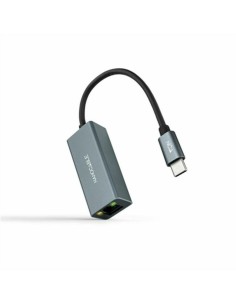 Adattatore USB C con Rete RJ45 NANOCABLE Conversor USB-C a Ethernet Gigabit 10/100/1000 Mbps, Aluminio, Gris, 15 cm da NANOCA...