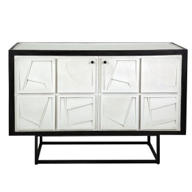 Buffet Romimex Blanc Noir Bois 46 x 86 x 122 cm de Romimex, Buffets, crédences et vaisseliers - Réf : D1617876, Prix : 979,77...