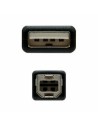 Cabo USB 2.0 A para USB B NANOCABLE 10.01.0102-BK Preto 1 m | Tienda24 Tienda24.eu