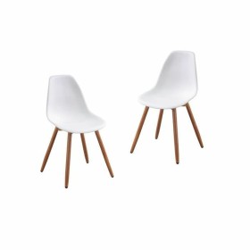 Chaise de jardin Blanc 50 x 55 x 85,5 cm (2 Unités) de BigBuy Outdoor, Chaises de table de jardin - Réf : S7187116, Prix : 11...