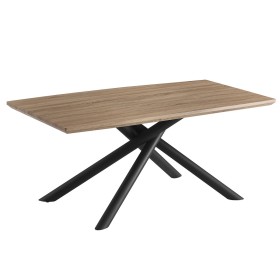 Mesa Romimex Preto Bege Metal Madeira MDF 180 x 75 x 90 cm de Romimex, Jogos de móveis - Ref: D1617910, Preço: 455,27 €, Desc...