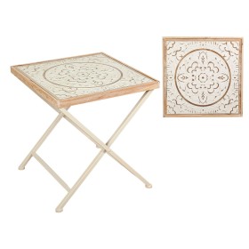 Mesa de apoio Romimex Natural Metal Madeira MDF 50 x 53 x 50 cm de Romimex, Jogos de móveis - Ref: D1617928, Preço: 167,67 €,...