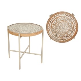 Side table Romimex Natural Metal MDF Wood 44 x 42 x 44 cm by Romimex, Tables - Ref: D1617929, Price: 225,36 €, Discount: %