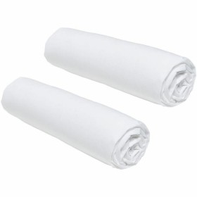 Lençol de baixo TODAY 2 Unidades 90 x 190 cm Branco de TODAY, Lençóis e capas de almofadas - Ref: S7187575, Preço: 34,98 €, D...