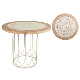 Table d'appoint Romimex Naturel Bois Métal 100 x 85 x 100 cm de Romimex, Tables - Réf : D1617931, Prix : 490,86 €, Remise : %