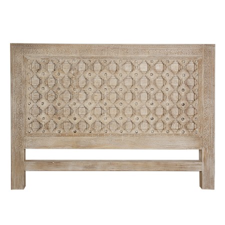 Tête de lit Romimex Blanc Naturel Bois de manguier 120 x 10 x 160 cm de Romimex, Lits, structures et bases - Réf : D1617954, ...