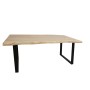 Mesa auxiliar Romimex Marrón Negro Madera de acacia 90 x 77 x 200 cm de Romimex, Mesas - Ref: D1617956, Precio: 1,00 €, Descu...