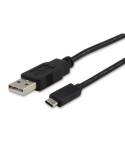 USB A to USB C Cable Equip 12888107 Black 1 m | Tienda24 Tienda24.eu