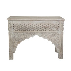 Consola Romimex Branco Madeira de mangueira 125 x 90 x 40 cm de Romimex, Jogos de móveis - Ref: D1617985, Preço: 498,96 €, De...