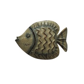 Wall Decoration Romimex White Metal Fish 18 x 10 x 2 cm by Romimex, Sculptures - Ref: D1617999, Price: 17,90 €, Discount: %