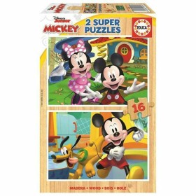 2-Puzzle Set Mickey Mouse 19287 16 Pieces 36 cm by Mickey Mouse, Jigsaws - Ref: S7188687, Price: 27,56 €, Discount: %