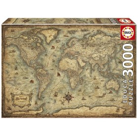 Puzzle Educa Carte 3000 Pièces de Educa, Puzzles classiques - Réf : S7188694, Prix : 45,39 €, Remise : %