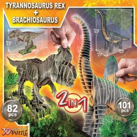 Puzzle 3D Educa Puzzle x 2 Dinosaurios de Educa, Puzzles 3D - Ref: S7188709, Precio: 43,62 €, Descuento: %