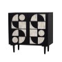 Credenza Romimex Marrone Nero Osso Legno di mango Legno MDF 40 x 80 x 80 cm di Romimex, Credenze e buffet - Rif: D1618007, Pr...