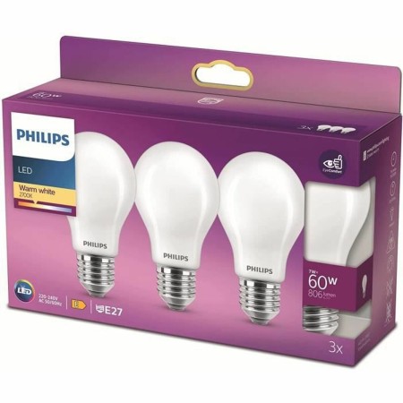 Lámpara LED Philips Bombilla E 7 W 60 W 806 lm (2700k) | Tienda24 - Global Online Shop Tienda24.eu