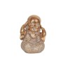 Decorative Figure Romimex Golden Resin Monk Ears 16 x 22 x 15 cm by Romimex, Collectables - Ref: D1618033, Price: 25,66 €, Di...