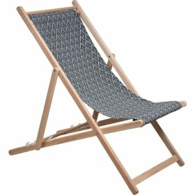 Chaise longue Jardin Prive Marron Gris 132 x 55 x 35 cm Bois de hêtre de Jardin Prive, Bains de soleil - Réf : S7189442, Prix...