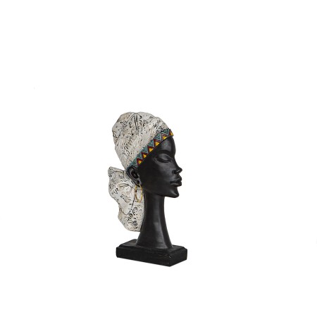 Bust Romimex Brown Natural Resin African Woman 13 x 26 x 5 cm by Romimex, Sculptures - Ref: D1618051, Price: 16,43 €, Discoun...