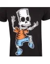 Camisola de Manga Curta The Simpsons Skeleton Bart Preto Unissexo | Tienda24 Tienda24.eu