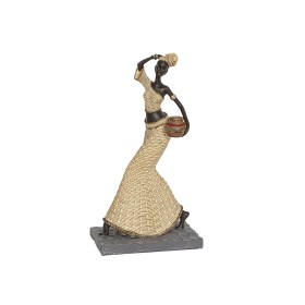 Decorative Figure Romimex Brown Natural African Woman 15 x 29 x 10 cm by Romimex, Ornaments - Ref: D1618084, Price: 22,13 €, ...