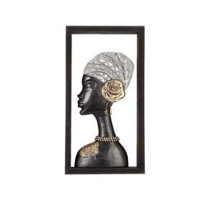 Busto Romimex Marrón Resina Mujer Sombrero 20 x 38 x 6 cm Con marco de Romimex, Esculturas - Ref: D1618093, Precio: 52,39 €, ...