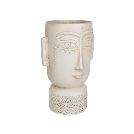 Macetero Romimex Gris Resina Étnico Busto 25 x 38 x 21 cm de Romimex, Maceteros - Ref: D1618132, Precio: 57,52 €, Descuento: %