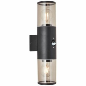 Luz de Parede Brilliant Sergioro Exterior Detetor de Movimento Preto 20 W de Brilliant, Apliques de exterior - Ref: S7190037,...