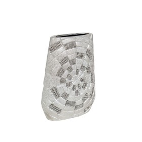 Vase Romimex Argenté Céramique 19 x 26 x 6 cm de Romimex, Vases - Réf : D1618182, Prix : 20,42 €, Remise : %