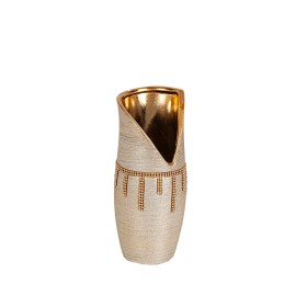 Vase Romimex Champagne Ceramic 11 x 25 x 10 cm by Romimex, Vases - Ref: D1618184, Price: 21,14 €, Discount: %