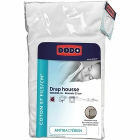 Fitted sheet DODO White 140 x 190 cm by DODO, Sheets and pillowcases - Ref: S7190353, Price: 29,77 €, Discount: %