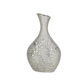 Florero Romimex Plateado Porcelana 22 x 36 x 9 cm de Romimex, Jarrones - Ref: D1618206, Precio: 25,20 €, Descuento: %