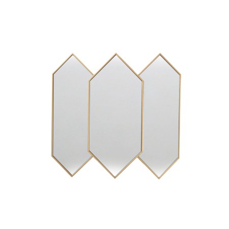 Espejo de pared Romimex Dorado Metal Rombos 5 x 69 x 70 cm de Romimex, Espejos de pared - Ref: D1618251, Precio: 190,05 €, De...