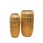 Conjunto de 2 Vasos Alexandra House Living Dourado Metal 49 x 92 x 49 cm (2 Peças) de Alexandra House Living, Jarrões - Ref: ...