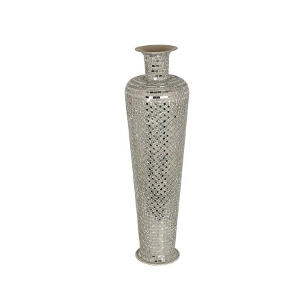 Floor vase Alexandra House Living Silver Metal Glass 23 x 81 x 23 cm by Alexandra House Living, Vases - Ref: D1618275, Price:...