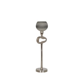 Candleholder Romimex Beige Silver Glass Aluminium 12 x 48 x 12 cm Ball by Romimex, Candelabras and candle holders - Ref: D161...