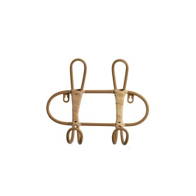 Wall mounted coat hanger Romimex Natural wicker 27 x 21 x 8 cm by Romimex, Wall Coat Racks - Ref: D1618326, Price: 13,93 €, D...