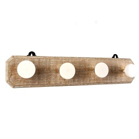 Wall mounted coat hanger Romimex Natural Wood Resin 48 x 7 x 12 cm by Romimex, Wall Coat Racks - Ref: D1618347, Price: 53,42 ...