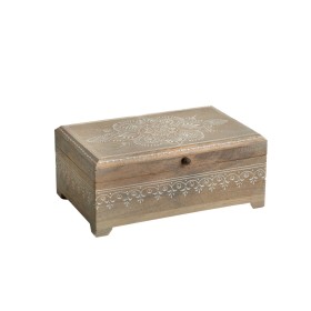 Caja Decorativa Romimex Marrón Madera de mango 28 x 12 x 18 cm de Romimex, Cajas - Ref: D1618354, Precio: 31,54 €, Descuento: %