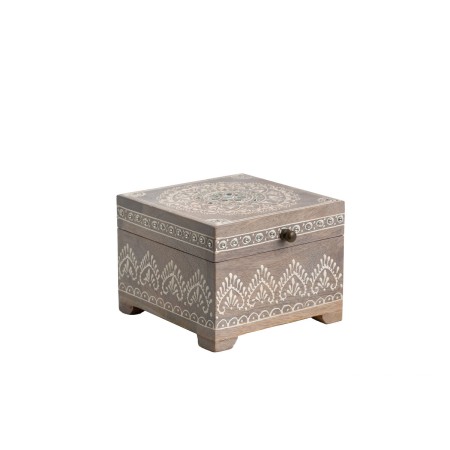 Decorative box Romimex Brown Mango wood 15 x 12 x 15 cm by Romimex, Boxes - Ref: D1618355, Price: 20,24 €, Discount: %