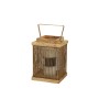 Lantern Romimex Brown Golden Wood Metal 15 x 22 x 15 cm by Romimex, Candelabras and candle holders - Ref: D1618365, Price: 52...