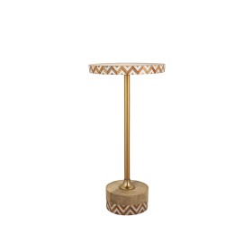 Table d'appoint Romimex Marron Doré Bois Métal 25 x 50 x 25 cm de Romimex, Tables - Réf : D1618367, Prix : 193,12 €, Remise : %